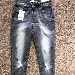 Insane Gene grey distressed skinny jeans